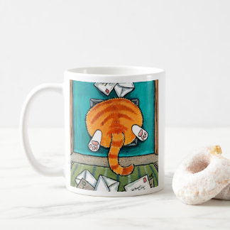 Big Ginger Tabby Butt i katt Flap Kaffemugg