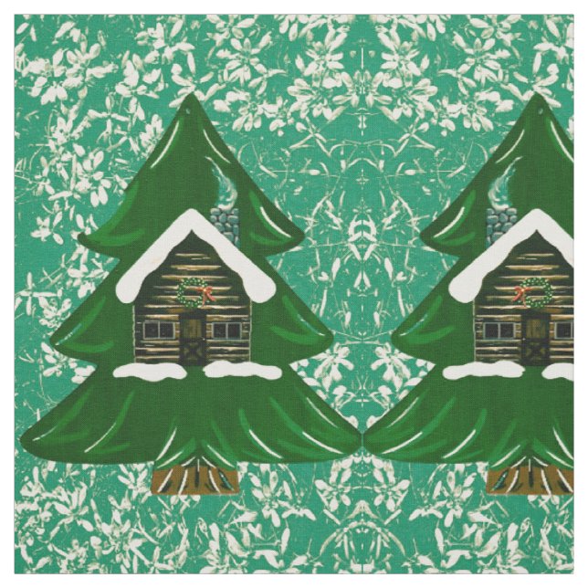 Big Gräs Cabin Fabric Ljust grönt Tyg (Provkarta)