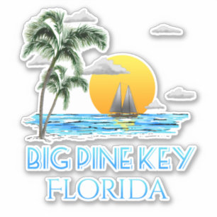 Big Gräs Nyckel Florida Nycklar Sailing Klistermärken