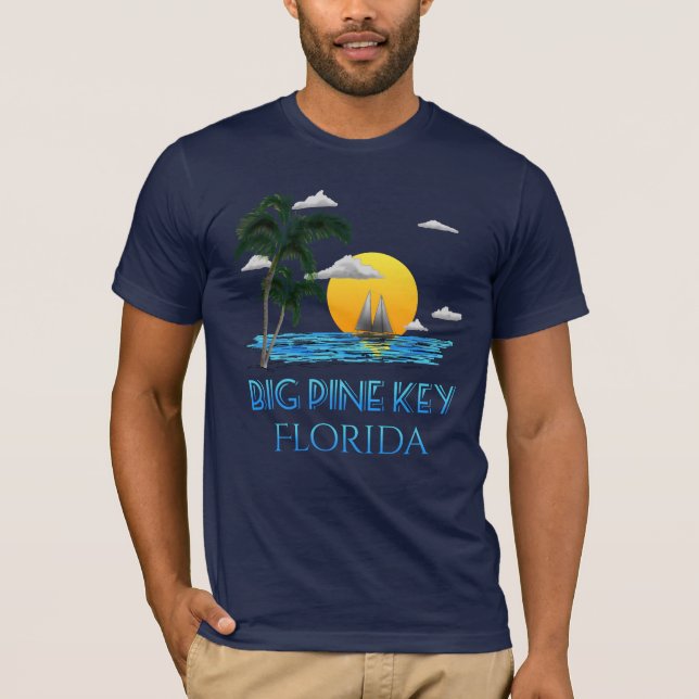 Big Gräs Nyckel Florida Nycklar Sailing T Shirt (Framsida)