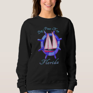 Big Gräs Nyckel Florida Sailboat Vacation Nau T Shirt