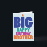 Big Grattis på födelsedagen Brother Kort<br><div class="desc">Om detta objekt * INSIDE HÄLSNING: "Grattis på födelsedagen!" COVER - A Big Grattis på födelsedagen Brother * CARD STORLEK - Ta emot 1, vanlig skrivskärm med 5 x 7 tum kuvert. Vi erbjuder roliga kort som komen antingen är tom eller hälsad inuti, så se till att granska alla produktfoton...</div>