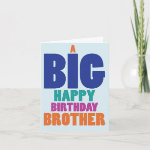 Big Grattis på födelsedagen Brother Kort