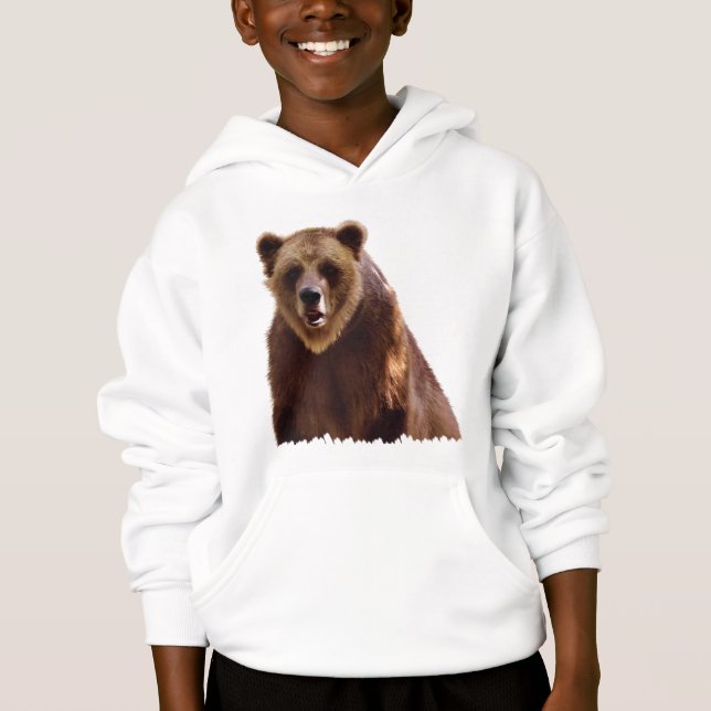 Big Grizzly Bear Wildlife Art Gift T Shirt (Framsida)