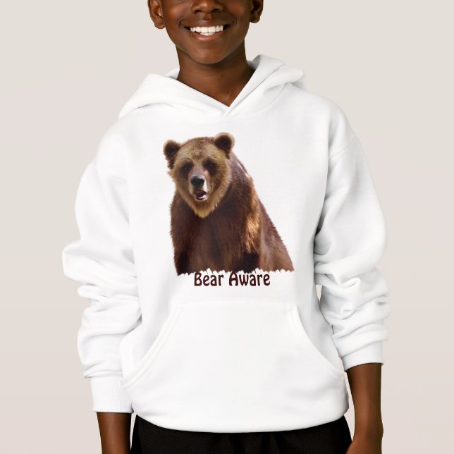 Big Grizzly Bear Wildlife Art Gift Tee (Framsida)