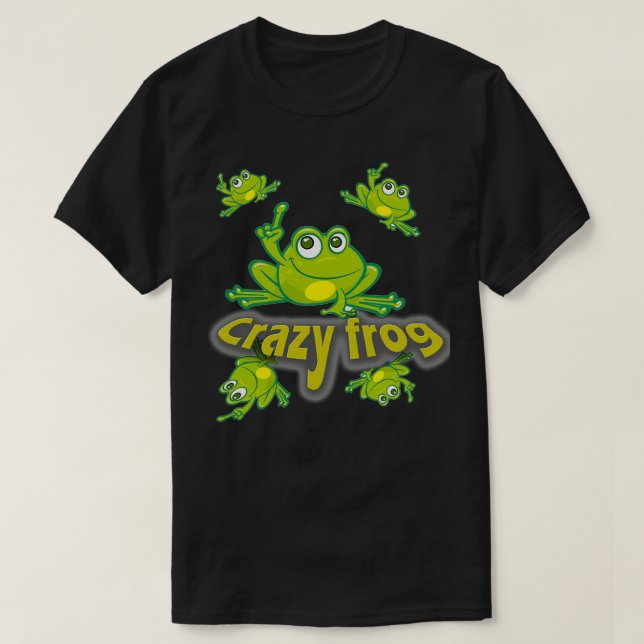 Big grog anpassningsbar Horned Funny Frog galen gr T Shirt (Design framsida)