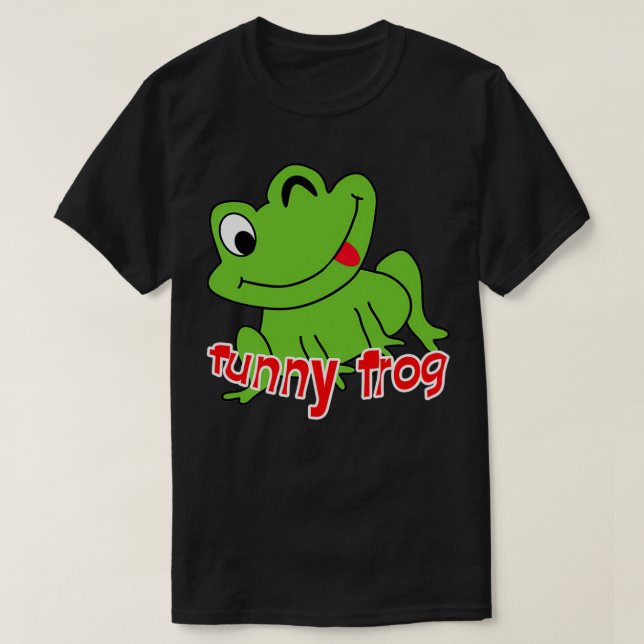 Big grog anpassningsbar Horned Funny Frog T Shirt (Design framsida)