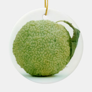 Big Grönt Hedgeapple Julgransprydnad Keramik