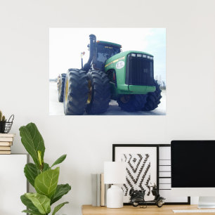 Big Grönt Tractor Canvas Poster