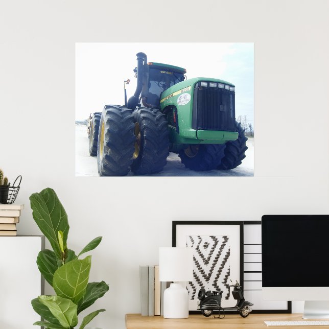 Big Grönt Tractor Canvas Poster (Hemmakontoret)