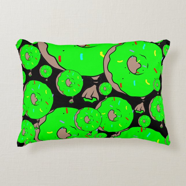 Big Grönt Yum-yums Prydnadskudde (Framsidan)