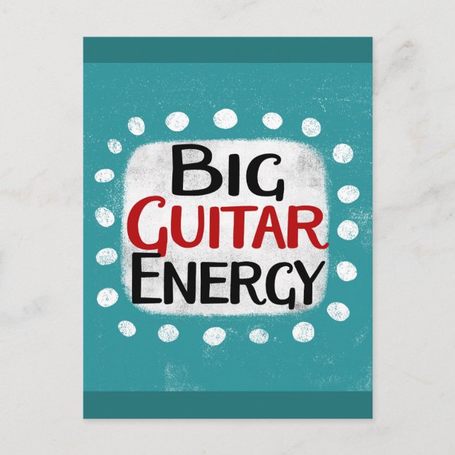 Big Guitar Energy Postcard Vykort (Framsida)
