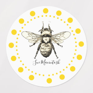 Big Gult Bee Klistermärke