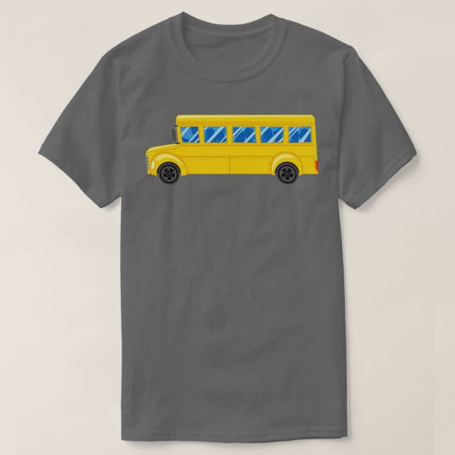 Big Gult School Buss-chaufför som tar barn tillbak T Shirt (Design framsida)