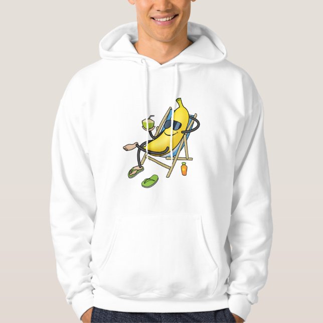 Big Gult Sunbad Banana Hoodie (Framsida)