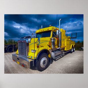 Big Gult Tow lastbil Poster