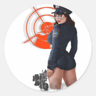 Big Gun Sticker Runt Klistermärke