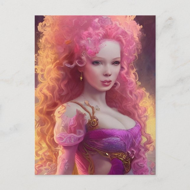 Big Hair Woman-vykort Vykort (Framsida)