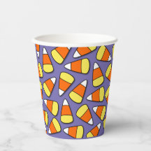 Big Halloween Candy corn på Lila Papprare Kopp