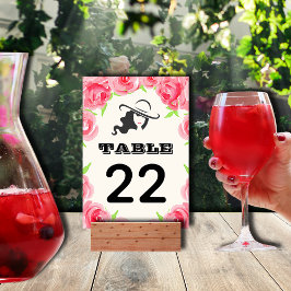 Big Hat Watercolor Ro Derby Party Bordsnummer