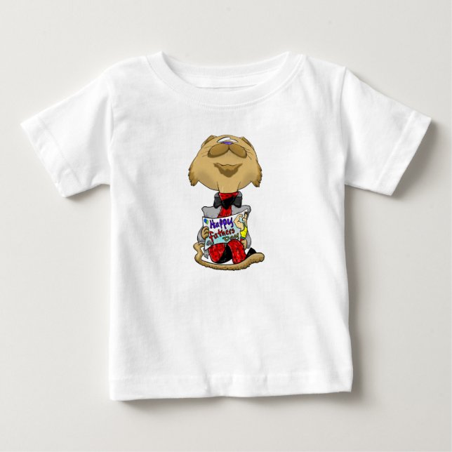 Big Head Fars dag Cat T Shirt (Framsida)