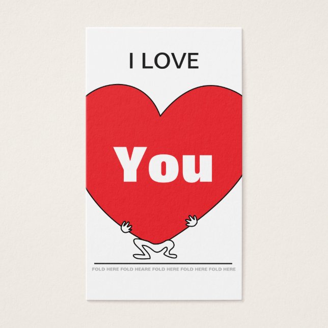 Big Heart Carried Visitkort (Framsidan)