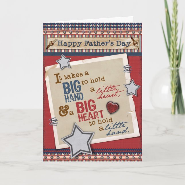Big Heart Fars dag Card Kort (Framsida)