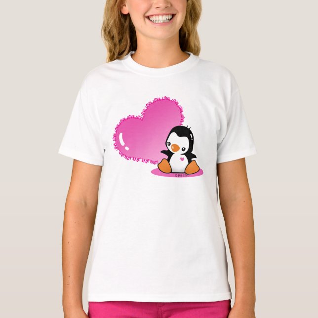 Big Heart Girls Ringer T-Shirt (Framsida)