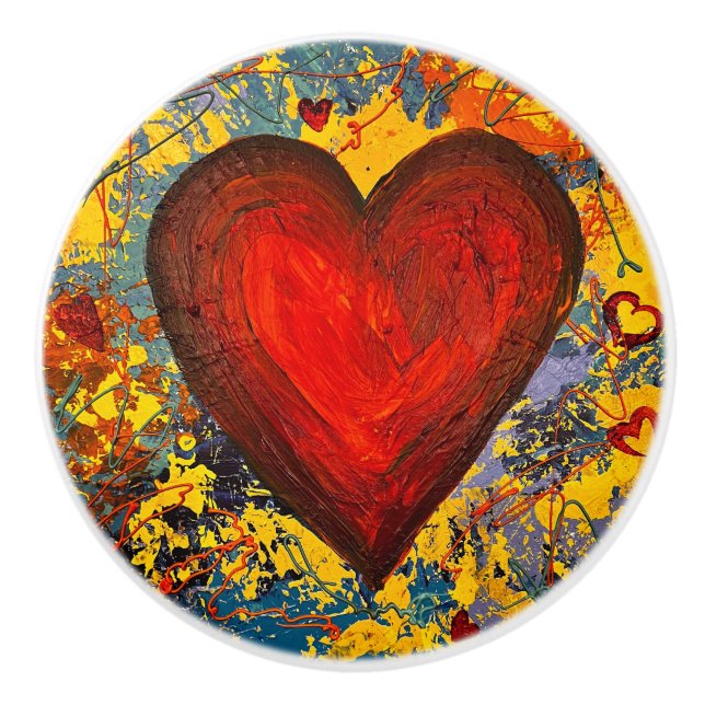 Big Heart - keramisk dragning Knopp (Framsidan)