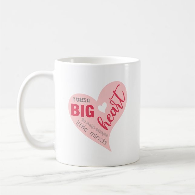 Big Heart Quote Valentine Kaffemugg (Vänster)