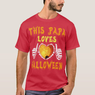 Big Heart Skeleton Bone Händer I Pappa Kärlek Hall T Shirt