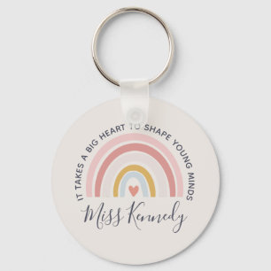 Big Heart till Shape Young Minds Teacher Gift Nyckelring