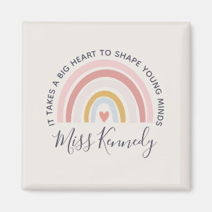 Big Heart till Shape Young Minds Teacher Magnet