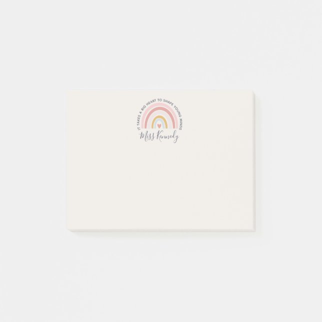 Big Heart till Shape Young Minds Teacher Post-it Block (Framsida)