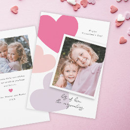 Big Hearts Photo Valentine's Julkort