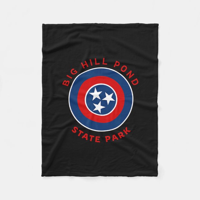 Big Hill Pond State Park Tennessee Flag Tn Semeste Fleecefilt (Framsidan)