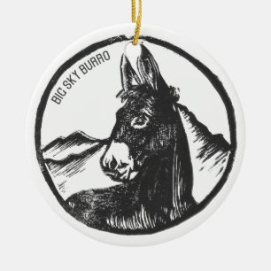 Big Himlar Burro Julgransprydnad Keramik