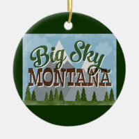 Big Himlar Montana Roligt Retro Snowy-bergen