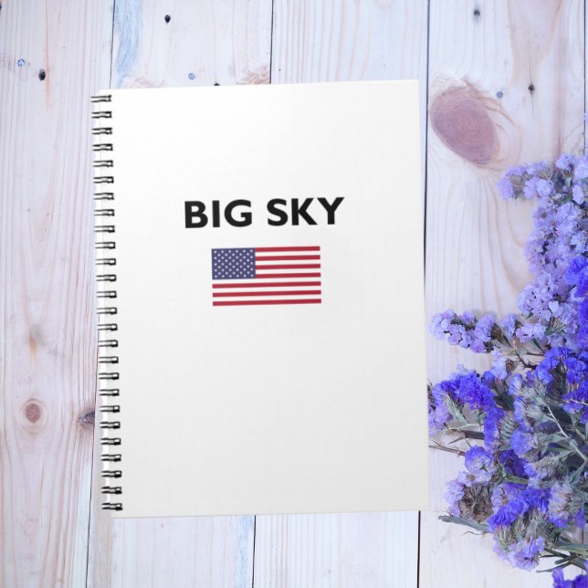 Big Himlar USA American Flagga Light-Färg Anteckningsbok (Skapare uppladdad)