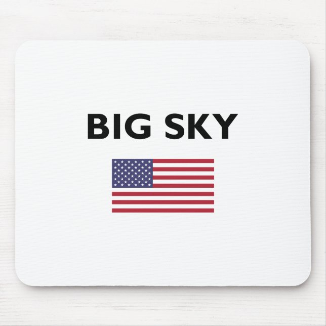 Big Himlar USA American Flagga Light-Färg Musmatta (Framsidan)