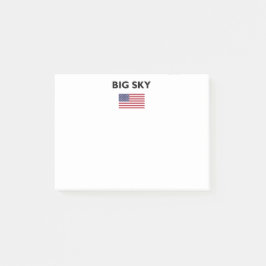 Big Himlar USA American Flagga Light-Färg Post-it Block