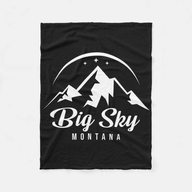 Big Himmel Montana Ski Resort Skiing Snowboarding Fleecefilt (Framsidan)