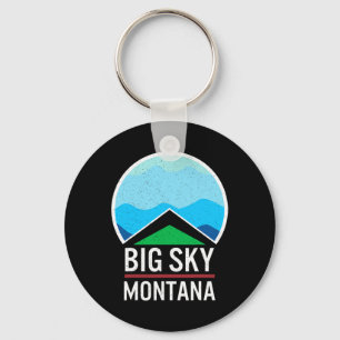 Big Himmel Montana Ski Skiing Snowboarding Skier S Nyckelring