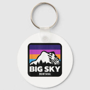 Big Himmel Montana Skiing Snowboarding Family Ski Nyckelring