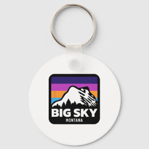 Big Himmel Montana Skiing Snowboarding Family Ski Nyckelring