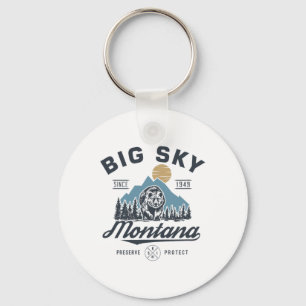 Big - Himmel Montana Snö Skiing Trendig Retro Lodg Nyckelring