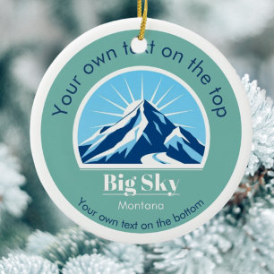 Big himmel Montana, yellowstone christmas Julgransprydnad Keramik