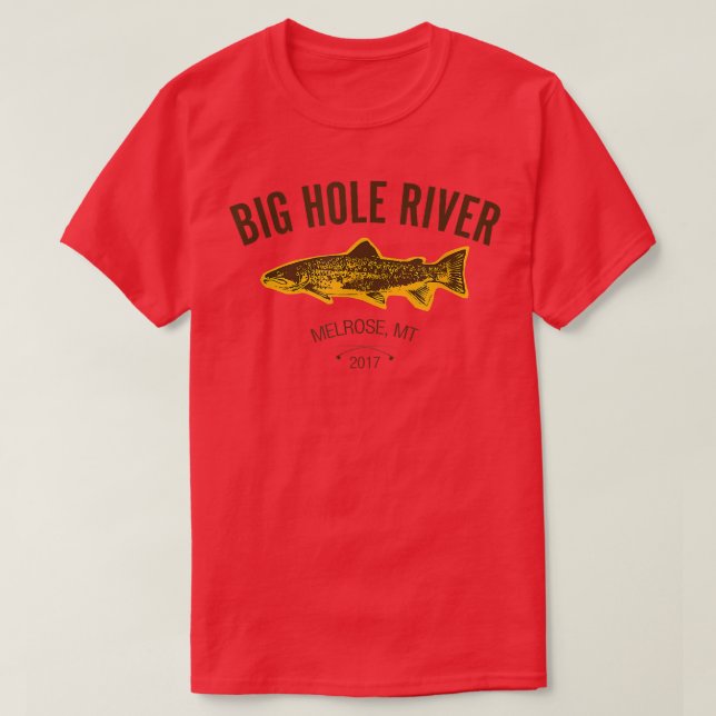 Big Hole River, Melrose Montana Tee  (Design framsida)