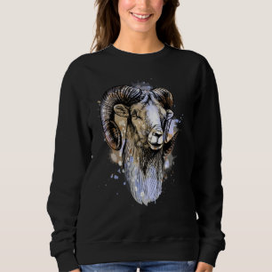 Big Horn Sheep Ram Head Horn Artistic Animal Hunte T Shirt
