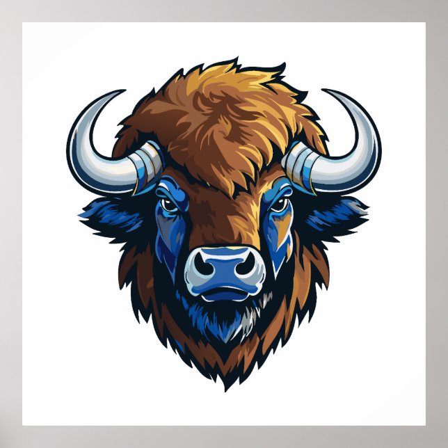 big horned bison poster (Framsidan)